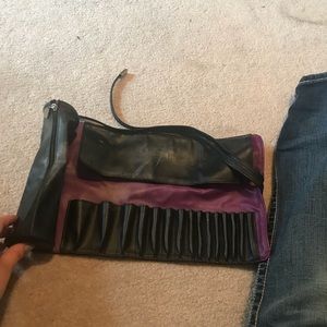 Draw string bag brush holder